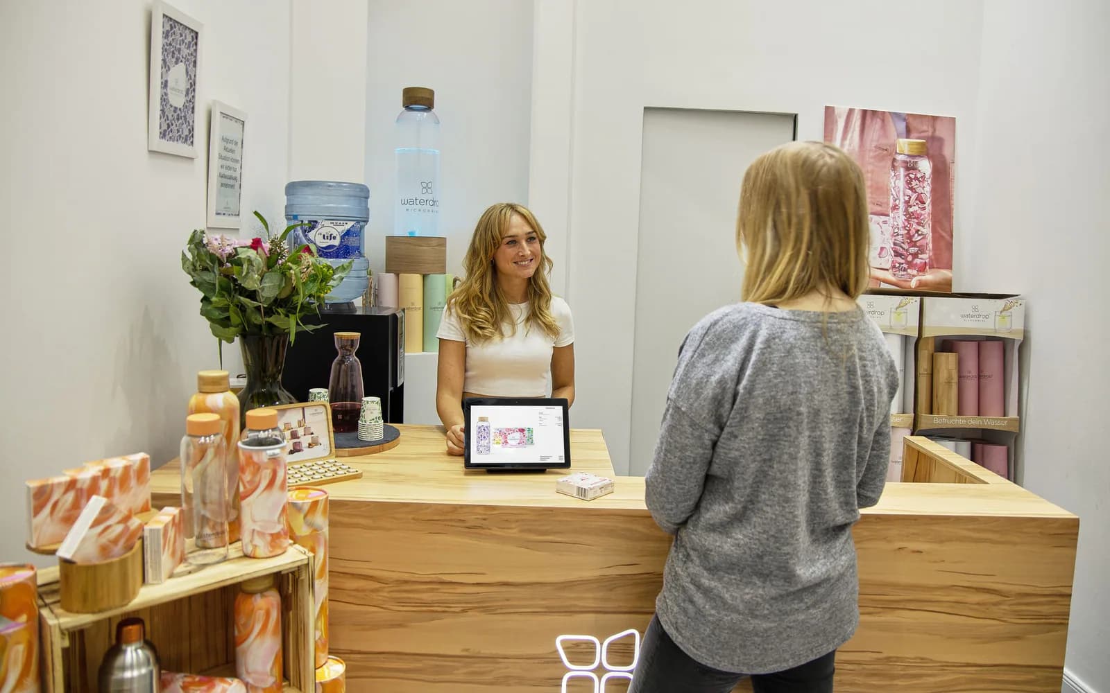 An appointment-based business owner managing customer requests and staff schedules