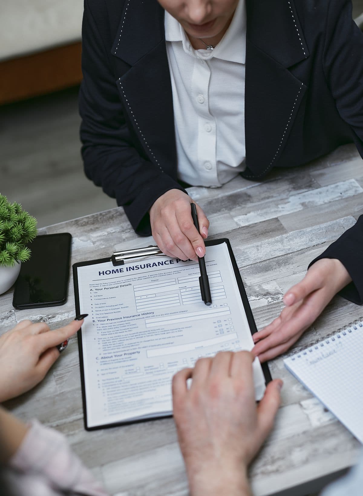 A professional adviser meeting with a small business owner