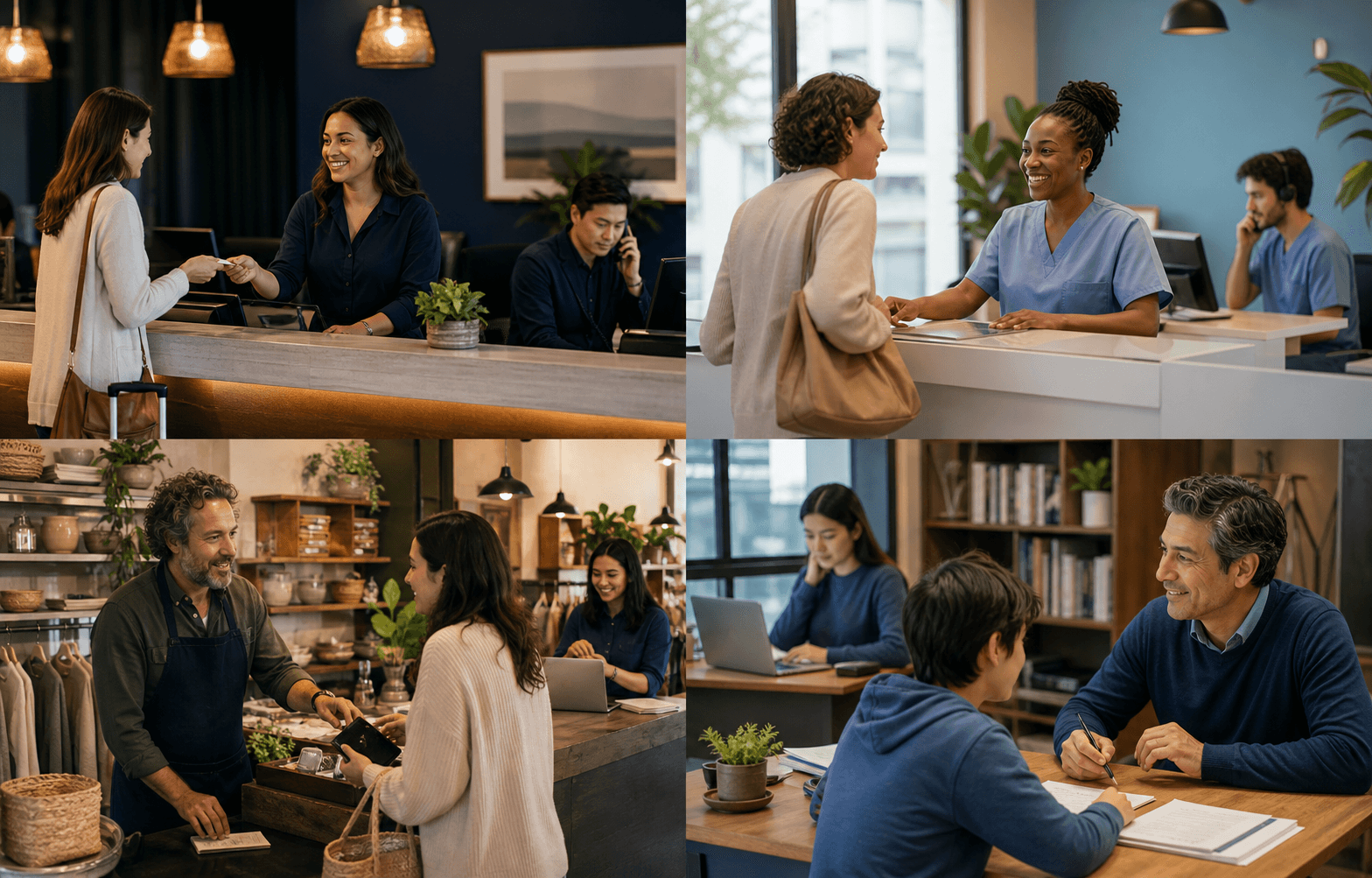 Small business owners in hospitality, healthcare, retail, and education